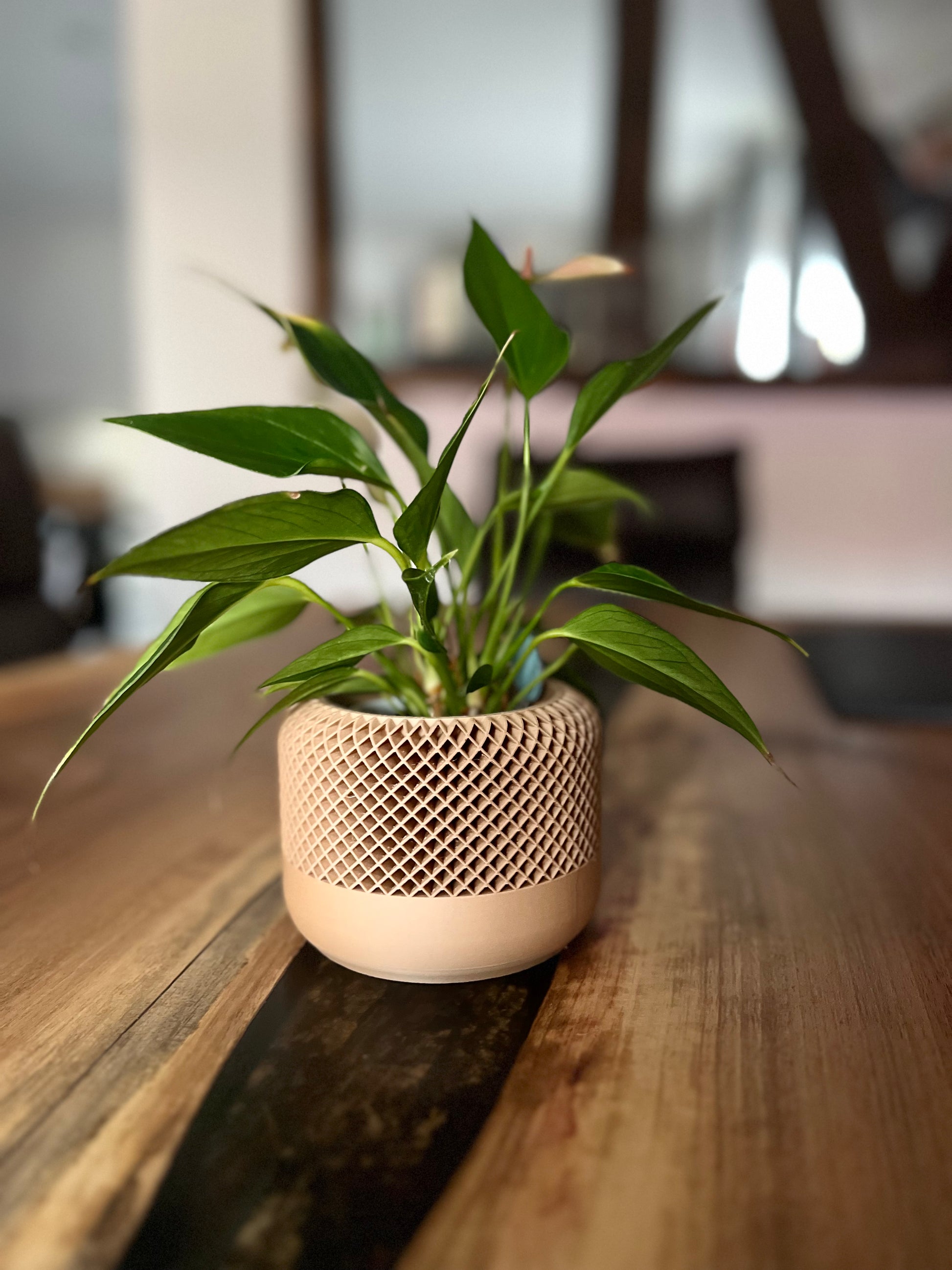 Design-Blumentopf „Nest“ – Struktur in sanfter Harmonie